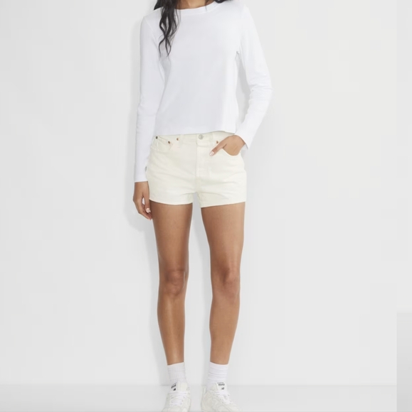 NWT Levi's White 501 Original Jean Shorts - Picture 2 of 3